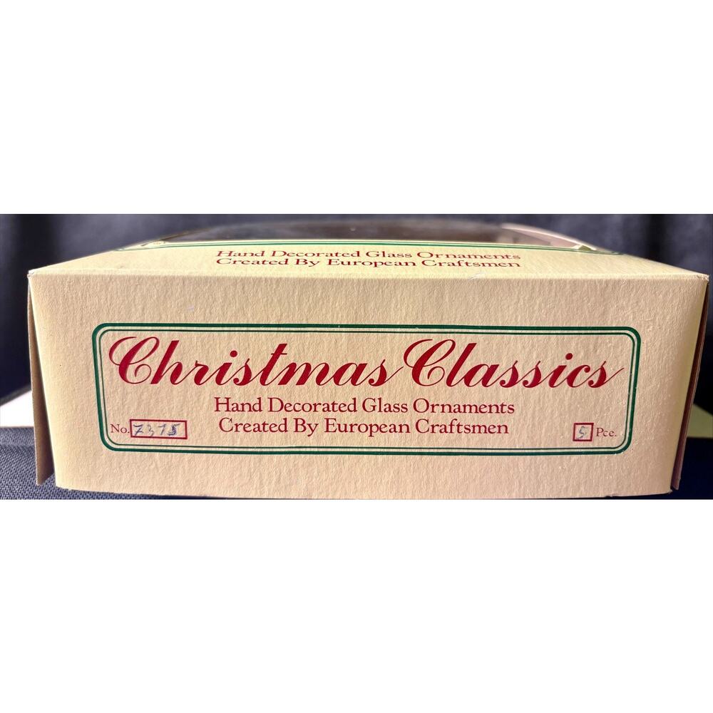 Christmas Classics 5 Piece Ornament Set Number 7375 in Original Box - Picture 8 of 9